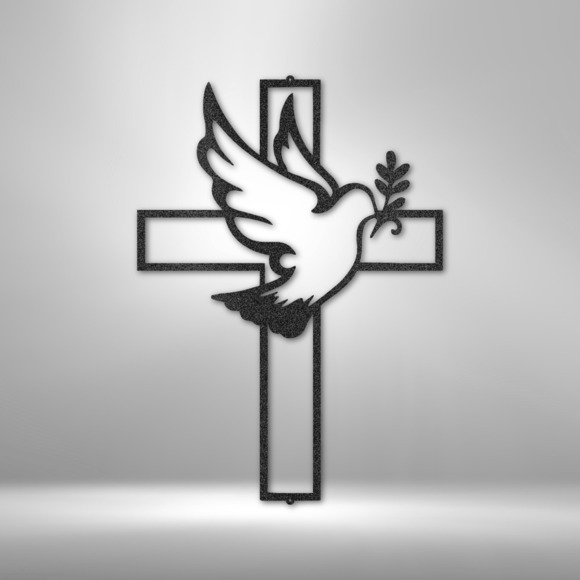 Peaceful Dove Steel Sign Laser Cut Powder Coated Home & Office Metal Wall Decor